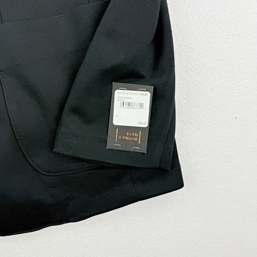 14TH & UNION Mens Unstructured Blazer Jacket‎ Size L Black NWT